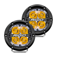 36114     RIGID Industries 360-Series 4" LED Off-Road Spot Beam w/Amber Backlight - Black Housing     80279