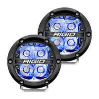 36115     RIGID Industries 360-Series 4" LED Off-Road Spot Beam w/Blue Backlight - Black Housing     80280