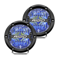 36119     RIGID Industries 360-Series 4" LED Off-Road Fog Light Drive Beam w/Blue Backlight - Black Housing     80286