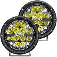 36200     RIGID Industries 360-Series 6" LED Off-Road Fog Light Spot Beam w/White Backlight - Black Housing     80292