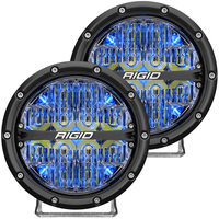 36202     RIGID Industries 360-Series 6" LED Off-Road Fog Light Spot Beam w/Blue Backlight - Black Housing     80295