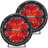 36203     RIGID Industries 360-Series 6" LED Off-Road Fog Light Spot Beam w/Red Backlight - Black Housing     80297