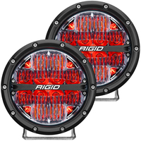 36205     RIGID Industries 360-Series 6" LED Off-Road Fog Light Drive Beam w/Red Backlight - Black Housing     80299