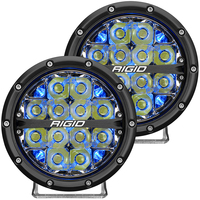 36207     RIGID Industries 360-Series 6" LED Off-Road Fog Light Drive Beam w/Blue Backlight - Black Housing     80301