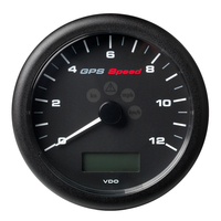 A2C59501987     Veratron 4-1/4" (110MM) ViewLine GPS Speedometer 0-12 KNOTS/KMH/MPH - 8 to 16V Black Dial &amp; Bezel     81540