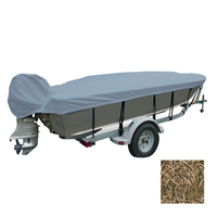 71113C-SG     Carver Performance Poly-Guard Wide Series Styled-to-Fit Boat Cover f/13.5' V-Hull Fishing Boats - Shadow Grass     81793