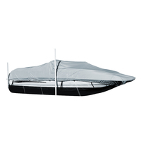 95120P-10     Carver Performance Poly-Guard Styled-to-Fit Boat Cover f/20.5' Sterndrive Deck Boats w/Walk-Thru Windshield - Grey     81996