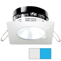 A503-32AAG-E     i2Systems Apeiron PRO A503 - 3W Spring Mount Light - Square/Round - Cool White &amp; Blue - White Finish     82247