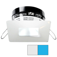 A503-34AAG-E     i2Systems Apeiron PRO A503 - 3W Spring Mount Light - Square/Square - Cool White &amp; Blue - White Finish     82252