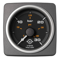 A2C59501937     Veratron 52 MM (2-1/16") AcquaLink Transmission Oil Pressure 30 Bar/440 PSI - Black Dial &amp; Bezel     82568