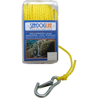 304206050YW-1     Sea-Dog Poly Pro Anchor Line w/Snap - 1/4" x 50' - Yellow     82956