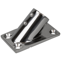 281451-1     Sea-Dog Rail Base Fitting Rectangular Base 45&deg; 316 Stainless Steel - 3-1/4" x 1-7/8" - 1" OD     83633