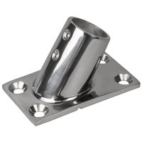 281601-1     Sea-Dog Rail Base Fitting Rectangular Base 60&deg; 316 Stainless Steel - 1-7/8" x 3-1/4" - 1" OD     83634