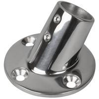 280601-1     Sea-Dog Rail Base Fitting 2-3/4" Round Base 60&deg; 316 Stainless Steel - 1" OD     83638