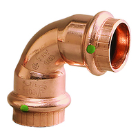 77317     Viega ProPress 1/2" - 90&deg; Copper Elbow - Double Press Connection - Smart Connect Technology     83756