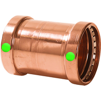 20743     Viega ProPress 2-1/2" Copper Coupling w/o Stop - Double Press Connection - Smart Connect Technology     83811