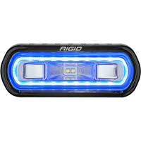 52101     RIGID Industries SR-L Series Marine Spreader Light - Black Surface Mount - White Light w/Blue Halo     84493