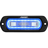 52201     RIGID Industries SR-L Series Marine Spreader Light - Black Flush Mount - White Light w/Blue Halo     84496