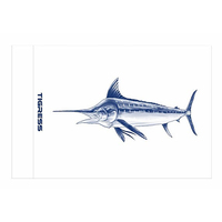 88421     Tigress White Marlin Release Flag - 12" x 18"     85310