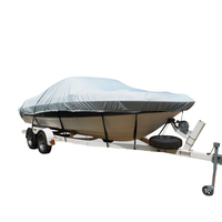 79001     Carver Flex-Fit&trade; PRO Polyester Size 1 Boat Cover f/V-Hull Fishing Boats &amp; Jon Boats - Grey     85667