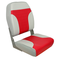 1040665     Springfield High Back Multi-Color Folding Seat - Red/Grey     85969