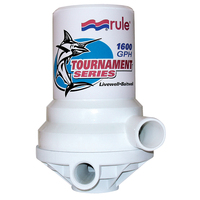 209FDP     Rule Tournament Series 1600 GPH Livewell Pump Dual Port     87058