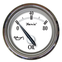 25001     Faria Newport SS 2" Oil Pressure Gauge - 0 to 80 PSI     87939