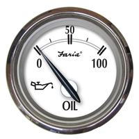 25005     Faria Newport SS 2" Oil Pressure Gauge - 0 to 100 PSI     87943