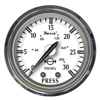 25008     Faria Newport SS 2" Water Pressure Gauge Kit - 0 to 30 PSI     87946