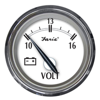 25009     Faria Newport SS 2" Voltmeter - 10 to 16V     87947