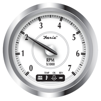 45001     Faria Newport SS 4" Tachometer w/System Check Indicator f/Suzuki Gas Outboard - 0 to 7000 RPM     87951