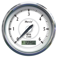 45005     Faria Newport SS 4" Tachometer w/Hourmeter f/Gas Outboard - 7000 RPM     87955