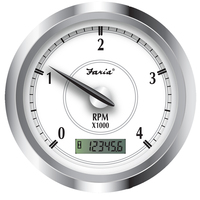 45006     Faria Newport SS 4" Tachometer w/Hourmeter f/Diesel w/Magnetic Pick-Up - 4000 RPM     87956