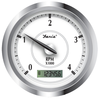 45007     Faria Newport SS 4" Tachometer w/Hourmeter f/Diesel w/Magnetic Take Off - 4000 RPM     87957