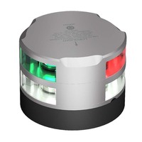 201-007G2S     Lopolight Tri-Color Navigation Light w/Anchor Light &amp; Strobe - 2nm - 0.7M Cable - Silver Housing     89074