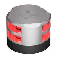 200-014G2ST     Lopolight 360&deg; Red Double Stacked Navigation Light - 2nm - 0.7M Cable - Silver Housing     89112