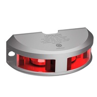 200-016G2     Lopolight 180&deg; Navigation Light - 2nm f/Vessel Up To 164' (50M) - 0.7M Cable - Red w/Silver Housing     89118