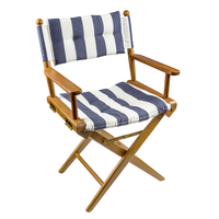 61040     Whitecap Director's Chair w/Navy &amp; White Cushion - Teak     89241