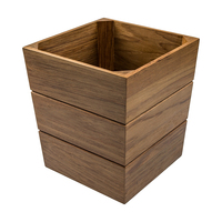 63100     Whitecap Large Waste Basket - Teak     89266