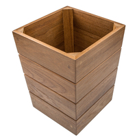 63102     Whitecap Small Waste Basket - Teak     89267