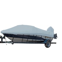 77014S-11     Carver Sun-DURA&reg; Styled-to-Fit Boat Cover f/14.5' V-Hull Runabout Boats w/Windshield &amp; Hand/Bow Rails - Grey     91098