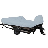 77316F-10     Carver Poly-Flex II Styled-to-Fit Boat Cover f/16.5' Fish &amp; Ski Style Boats w/Walk-Thru Windshield - Grey     91124