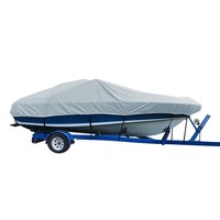 77718S-11     Carver Sun-DURA&reg; Styled-to-Fit Boat Cover f/18.5' V-Hull Low Profile Cuddy Cabin Boats w/Windshield &amp; Rails - Grey     91144