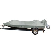 77814F-10     Carver Poly-Flex II Styled-to-Fit Boat Cover f/14.5' Jon Style Bass Boats - Grey     91152