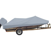 77918F-10     Carver Poly-Flex II Styled-to-Fit Boat Cover f/18.5' Angled Transom Bass Boats - Grey     91161