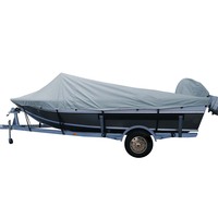 79015F-10     Poly-Flex II Styled-to-Fit Boat Cover f/15.5' Aluminum Boats w/High Forward Mounted Windshield - Grey     91163