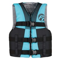 112200-505-010-22     Full Throttle Teen Nylon Life Jacket - Aqua/Black     91335