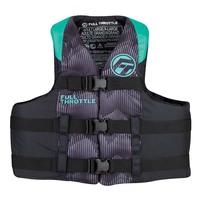 112200-505-030-22     Full Throttle Adult Nylon Life Jacket - S/M - Aqua/Black     91344