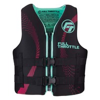 142100-505-030-22     Full Throttle Adult Rapid-Dry Life Jacket - S/M - Aqua/Black     91355