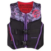 142500-105-002-22     Full Throttle Youth Rapid-Dry Flex-Back Life Jacket - Pink/Black     91368